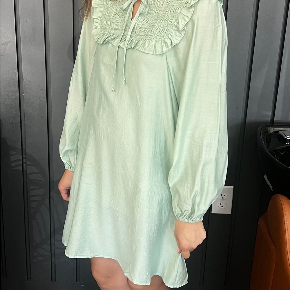 Green Long Sleeve Dress